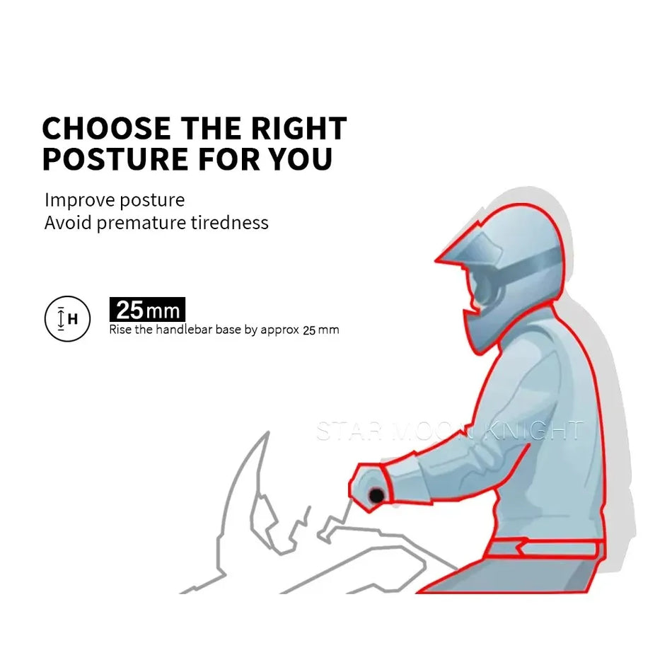 Adaptér pro upevnění vzpěr řídítek Ducati Multistrada V4S, hliník, pro zlepšení komfortu jízdy