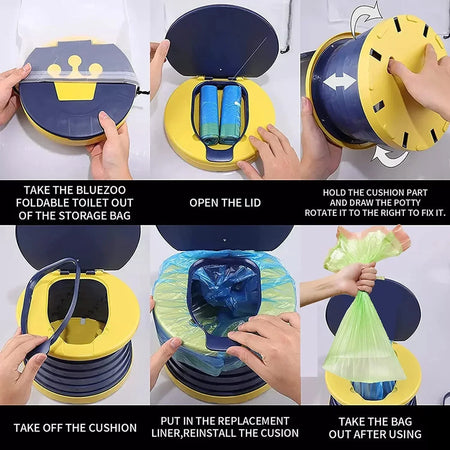 2-in-1 Foldable Travel Toilet for Children - Portable &amp; Convenient