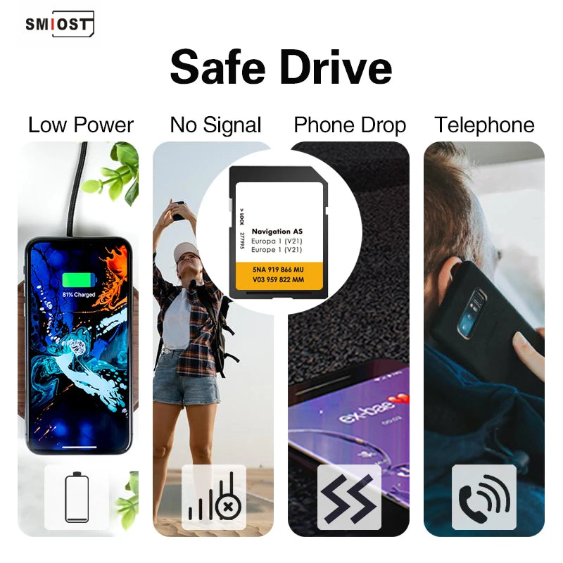 32GB SD Card For VW AS V21 MIB2 &ndash; High Speed 2025 GPS Maps