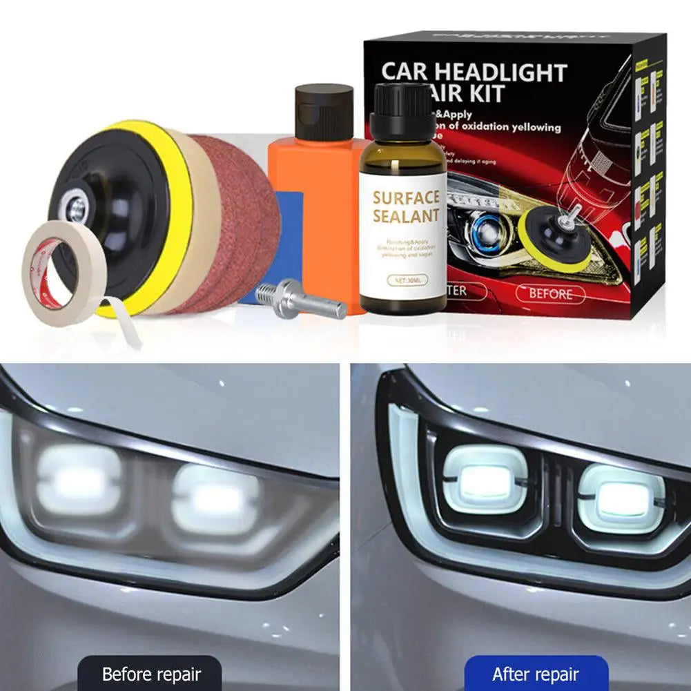 Car Headlight Restoration Kit &ndash; Easy Oxidation Removal