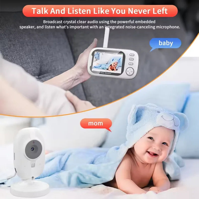 Cdycam 3.5&quot; Wireless Baby Monitor with Night Vision &amp; 2-Way Audio