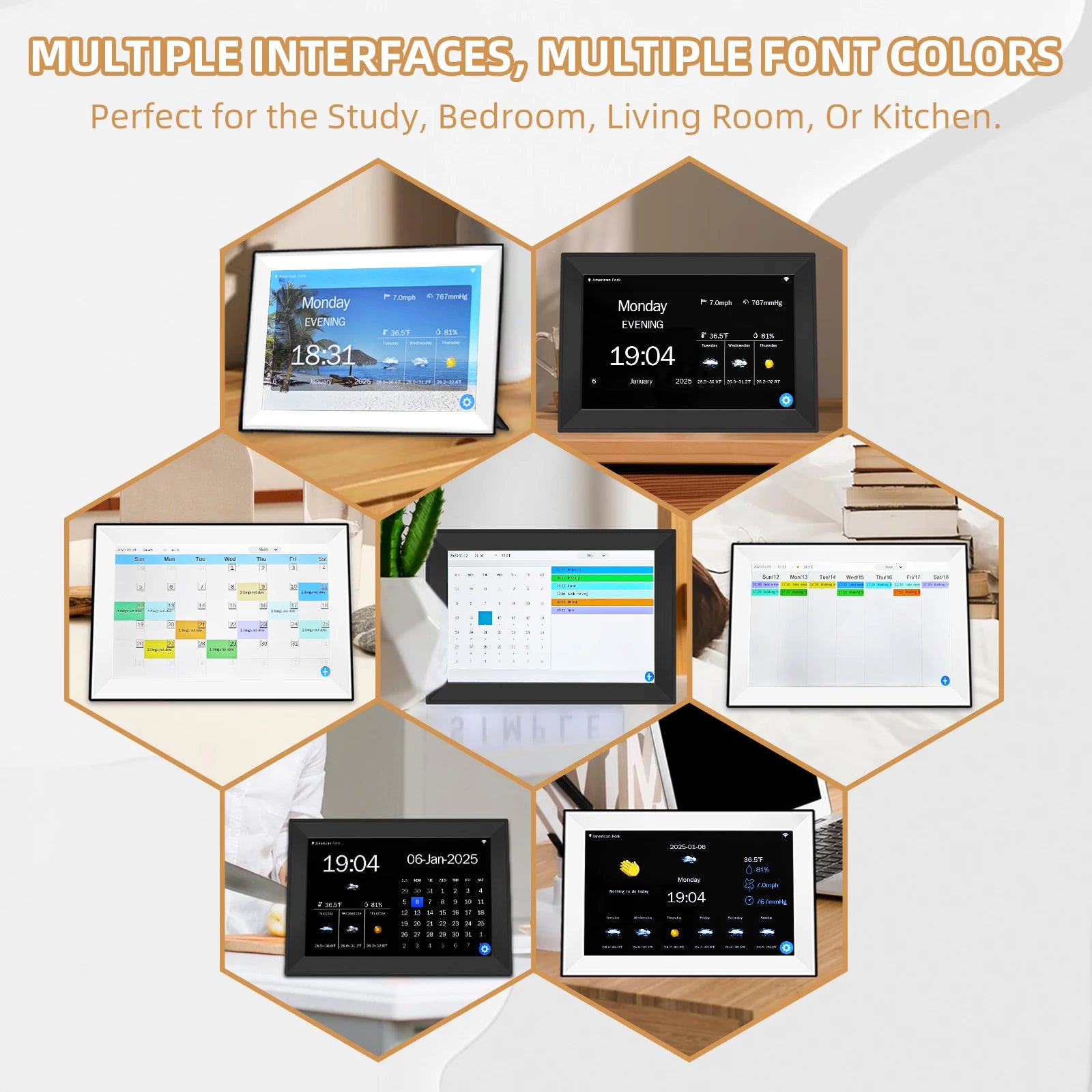 Digital Calendar Clock DC810-B &ndash; Touch Screen Display Feature