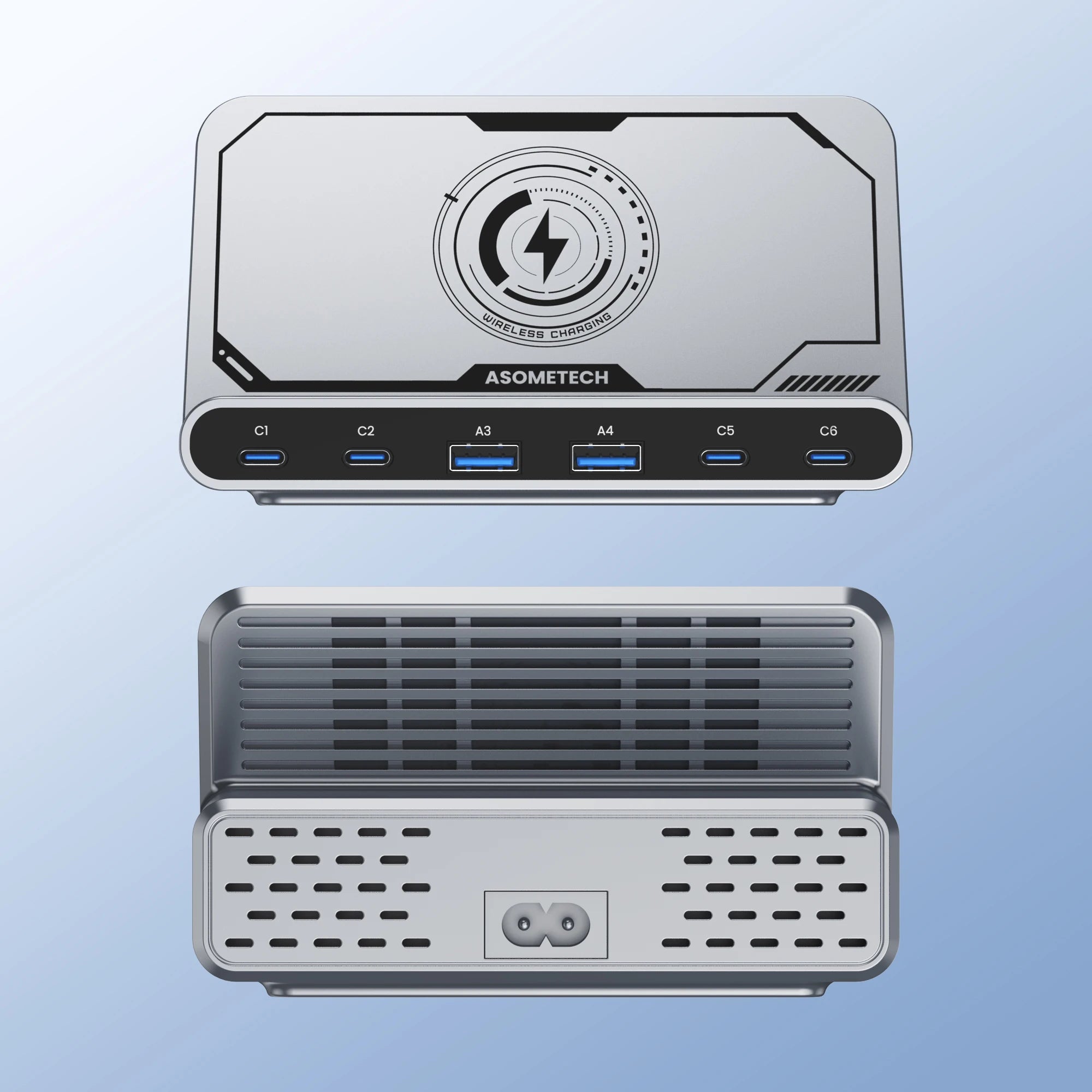 ASOMETECH 160W 7in1 USB C Fast Charging Station &ndash; Ultra-Fast Wireless Charging for Multiple Devices