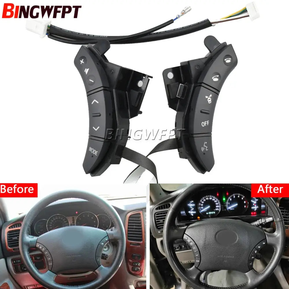 Steering Wheel Control Switch Buttons 75B037 For Toyota Highlander 03-07 Land Cruiser 2004-2007 by InterCyprus Trading Ltd