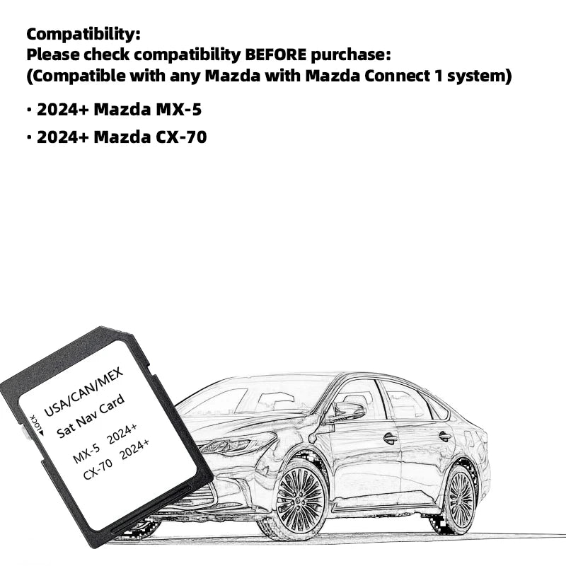 NAVINESA 2024 US CA MX Maps SDCard Mazda CX70 MX5 &ndash; Updated