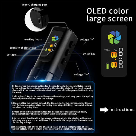 Yilong Tattoo Pen - Portable Adjustable Stroke Machine