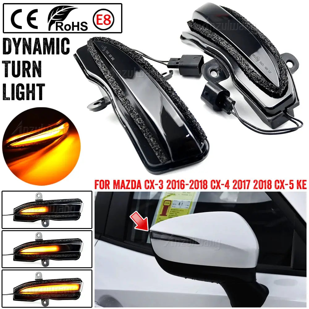 Dynamic LED Turn Signal Lights For Mazda CX-3 CX-4 CX-5 by InterCyprus Trading Ltd