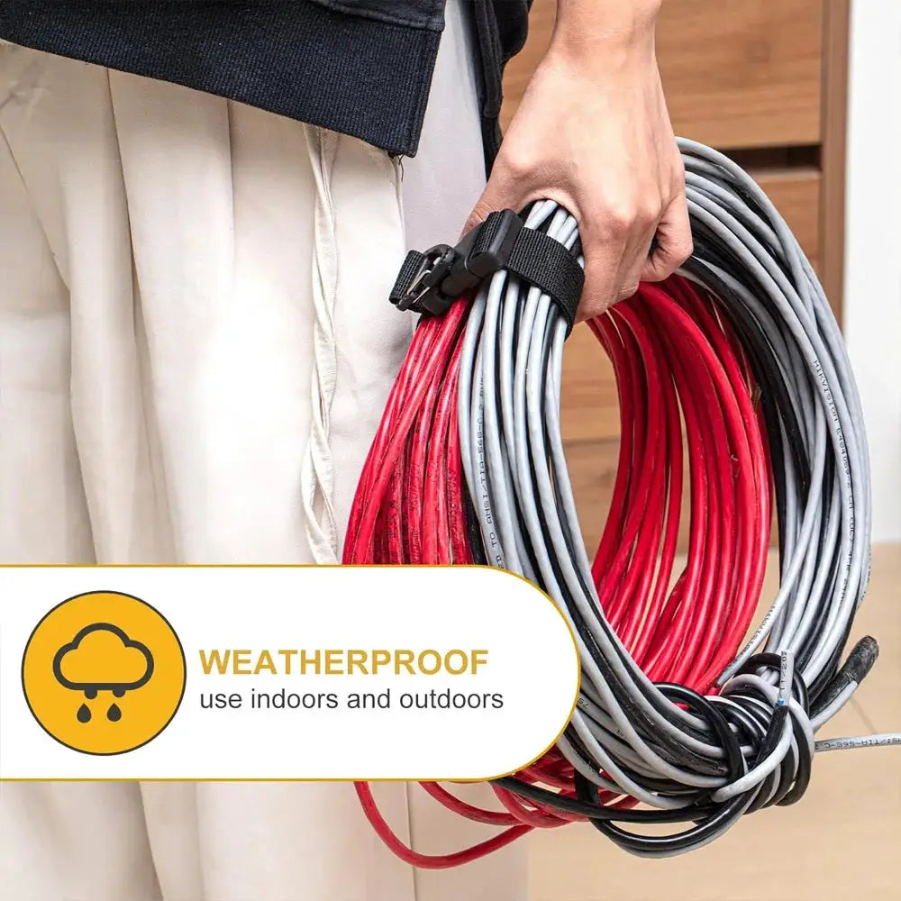 17 Inch Heavy Duty Extension Cord Organizer, Adjustable Triangle Clip Cord Hanger for Garage Storage (1/6 Pack) by InterCyprus Trading Ltd