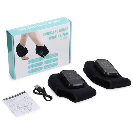 2PCS Foot Ankle Massager Hot Compress &ndash; Rechargeable Heat 2Pcs
