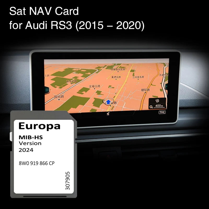 2024 Update Europe UK Maps 8W0919866CP &ndash; Audi RS3 16GB CHINA / for Audi MIB-HS RS3