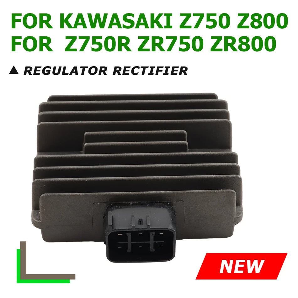 Kawasaki Z750, Z800, Z750R, ZR750, ZR800 Voltage Regulator Rectifier for Stable Voltage, Made of Metal