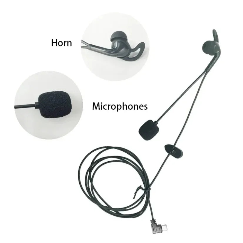 Type C Ear Referee Headset For EJEAS V6 Pro Plus &ndash; HD Audio