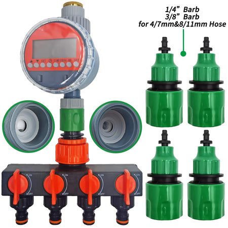 Oasis Garden Automatic Watering System &ndash; Solar Powered Ball Valve TImer-17