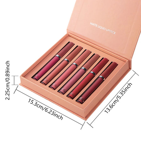MAXFINE 6PC Matte Velvet Lip Gloss Set