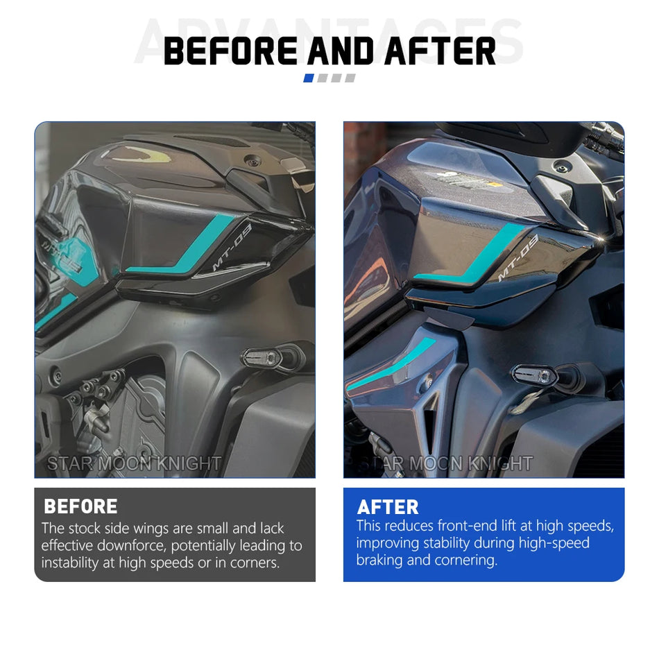 Yamaha MT-09 Tank Guard Wings Protection ABS Plastic for MT-09 SP Gen 4 2024 2025