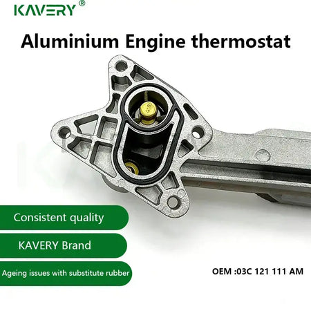 For 1pc Aluminum Engine Coolant Thermostat 03C121111AM 03C121111AG EA111 1.4T/1.6 EOS Golf Jetta Passat SciroccoTiguan A1 A3 Q3 by InterCyprus Trading Ltd