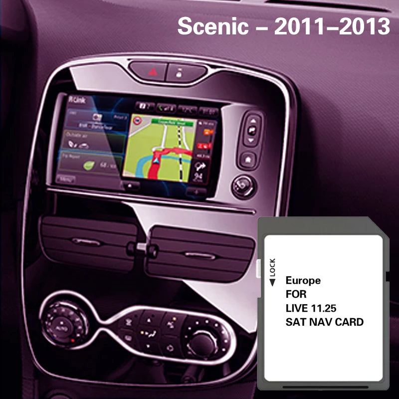 Compatibile Scenic 2011 2013 Live Map SD 8GB &ndash; Plug Play CHINA / for Scenic 2011