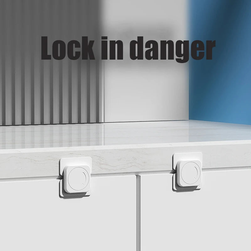 Child Safety Locks for Cabinets and Drawers, Anti-Pinch Design
