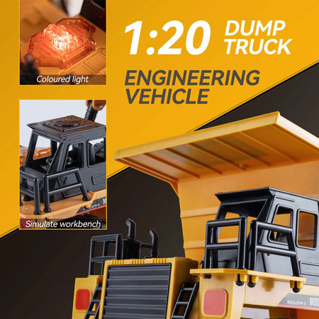 Remote Control RC Alloy Dump Truck &ndash; LEGO Compatible