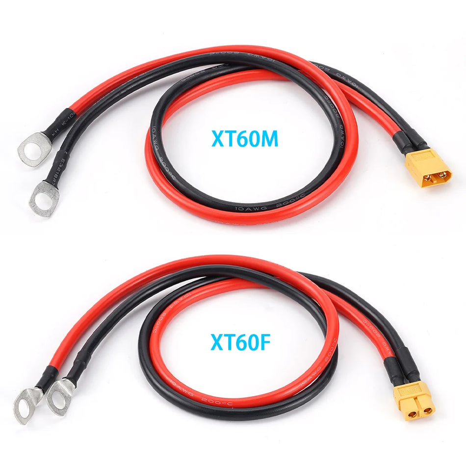 XT60 M8 Ring Silmus Terminali Kaabel, 50cm, 10AWG RC LiPo Aku jaoks
