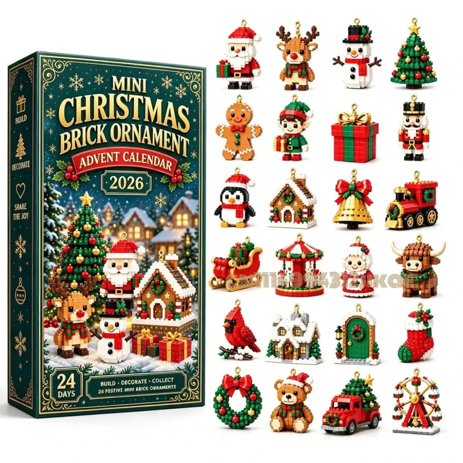 24 Day Christmas Advent Calendar With Buildable Mini Brick Ornaments by InterCyprus Trading Ltd