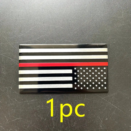 Durable Aluminum American Flag Car Badge Sticker Universal by InterCyprus Trading Ltd