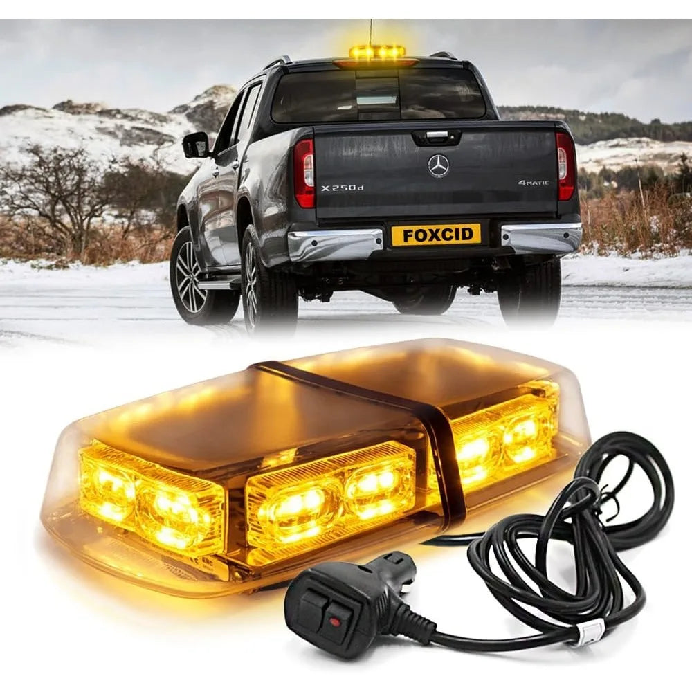 12 Inch 36 LED Emergency Strobe Light Bar &ndash; Magnetic Mount Yellow light