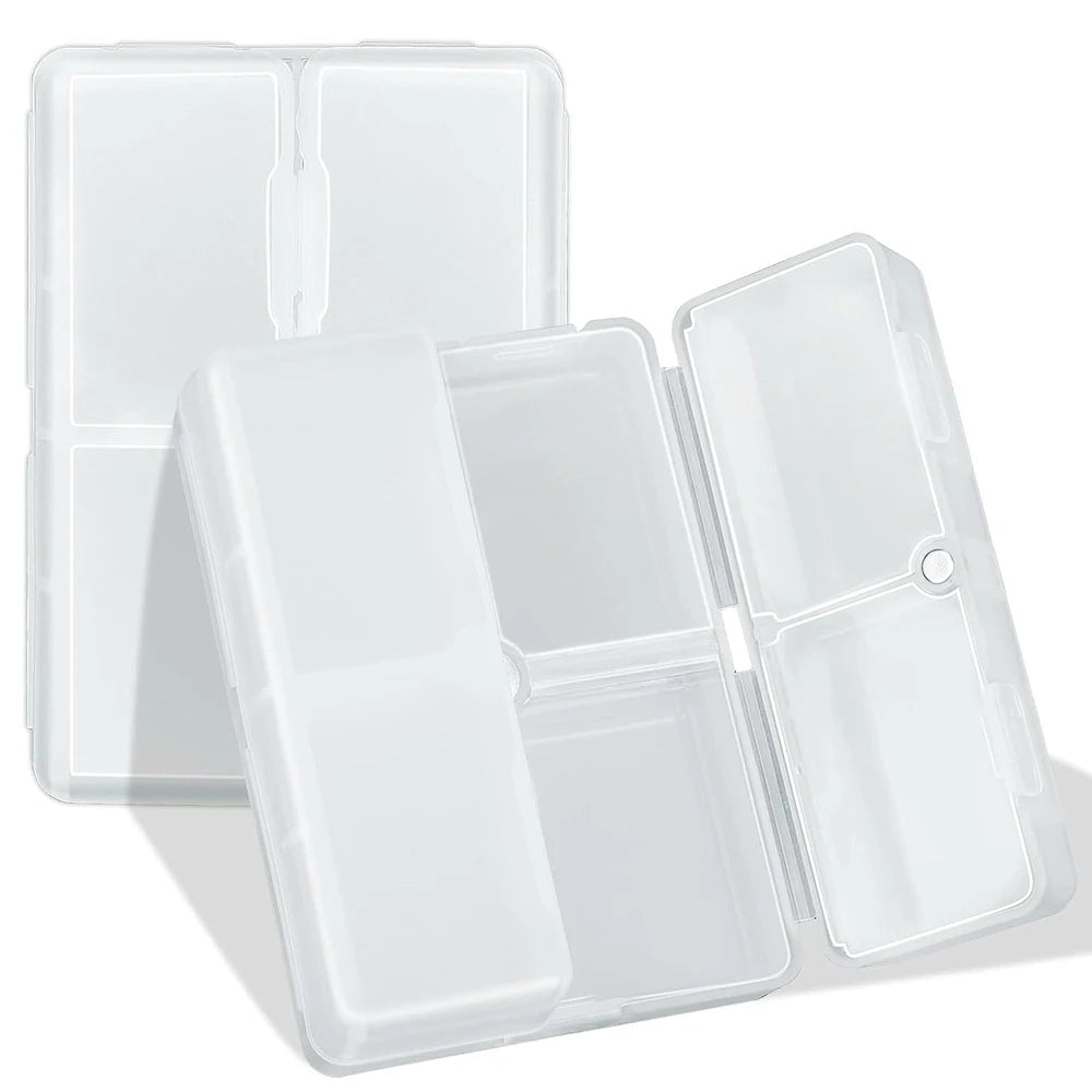 1Pcs Daily Pill Organizer &ndash; Portable Folding Design for Travel white