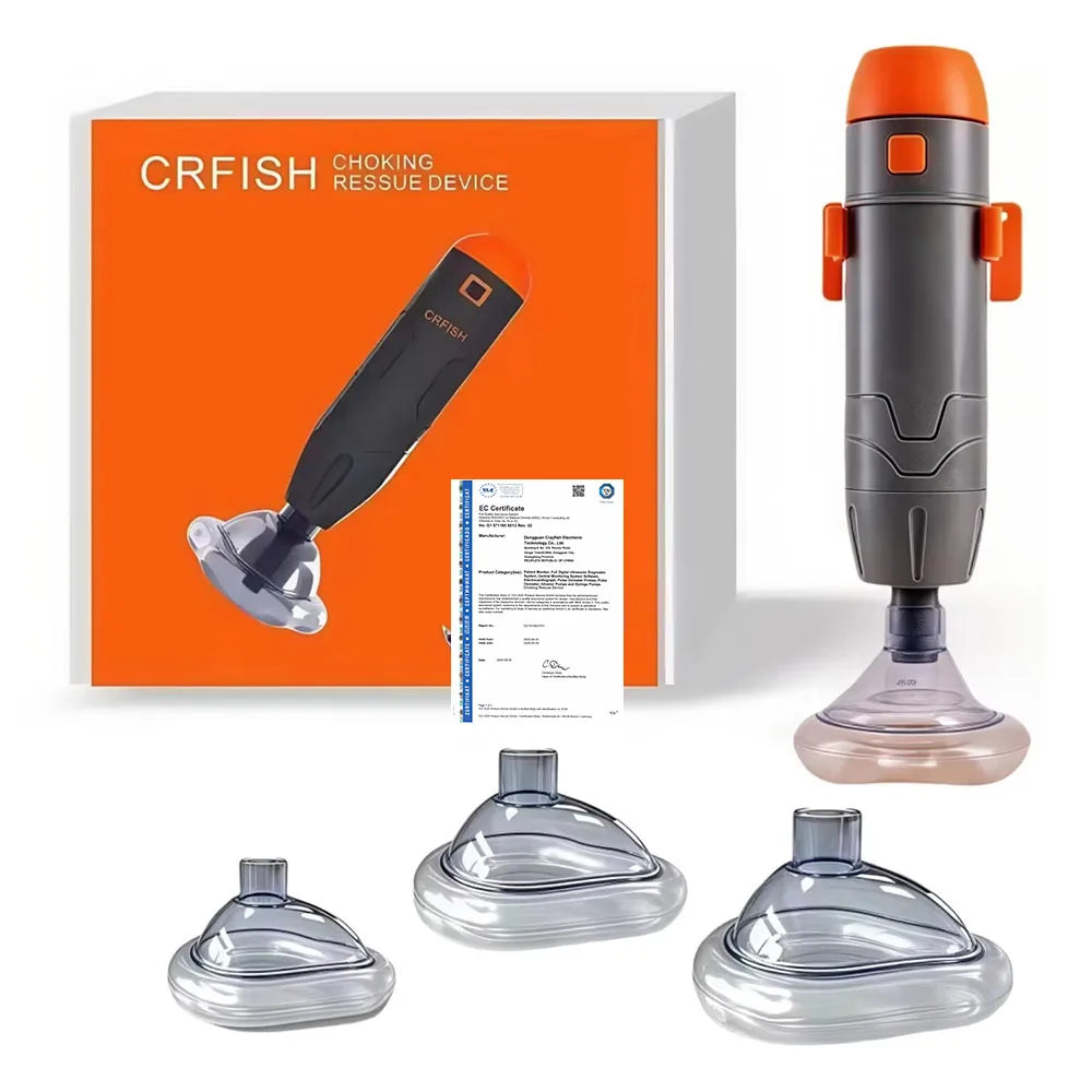 First Aid Choking Rescue Device &ndash; One Button Emergency Use Grey