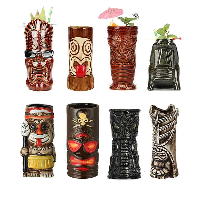 Hawaii Tiki Mugs Cocktail Cup - Eco Friendly Ceramic