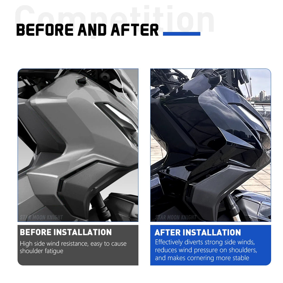 Defletores de Asas Laterais para Carenagem Honda ADV 350 para 2022-2025, Carenagem da Perna e Tampa Lateral, Feitos de Plástico