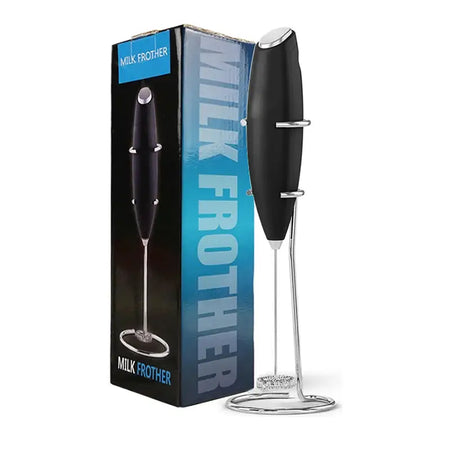 Electric Milk Frother Handheld Mini Foamer For Coffee black / Russian Federation