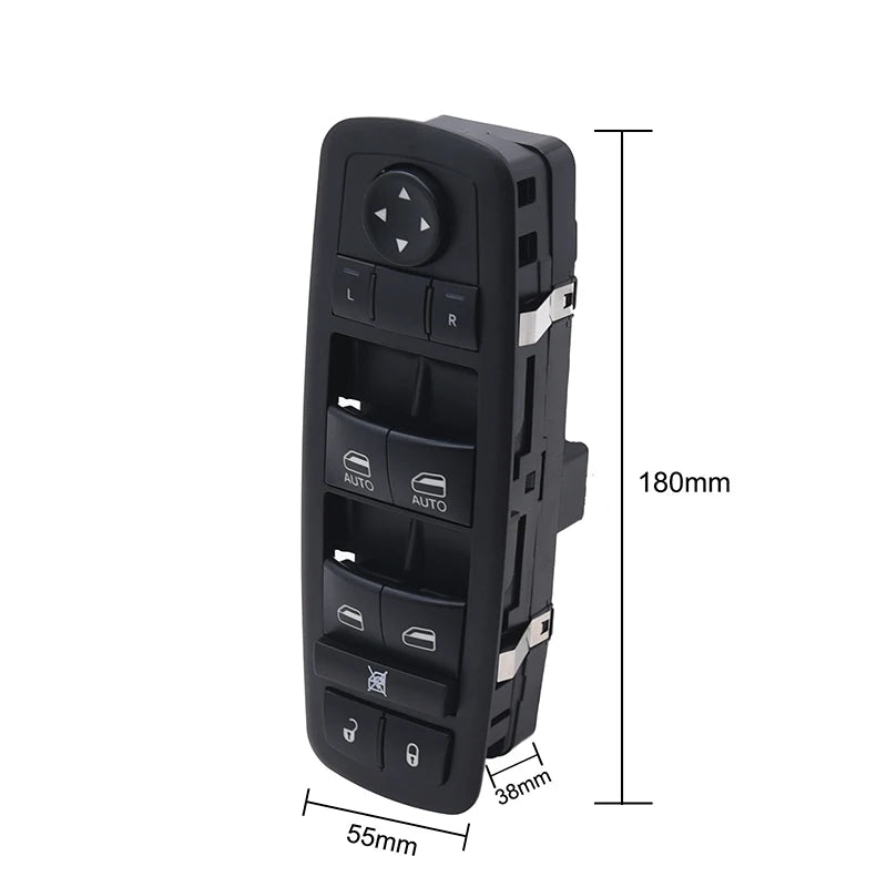 Window Control Switch For Dodge Ram 1500 2500 3500 2009-2012 LH Driver Side Front, 9+3 Pin ABS Plastic