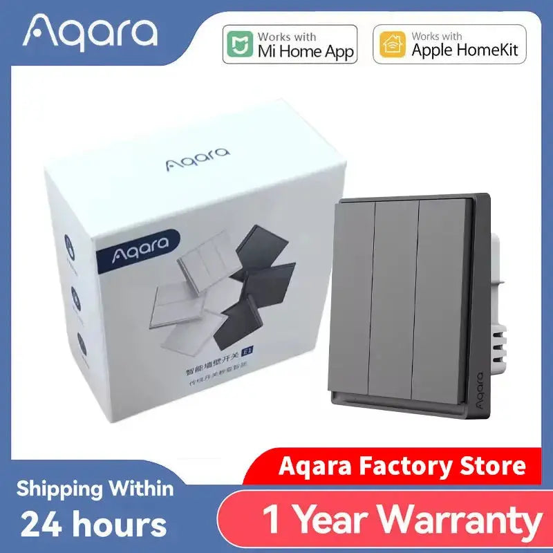 Smart ZigBee Wall Switch For Aqara E1 No Neutral Compatible With HomeKit by InterCyprus Trading Ltd
