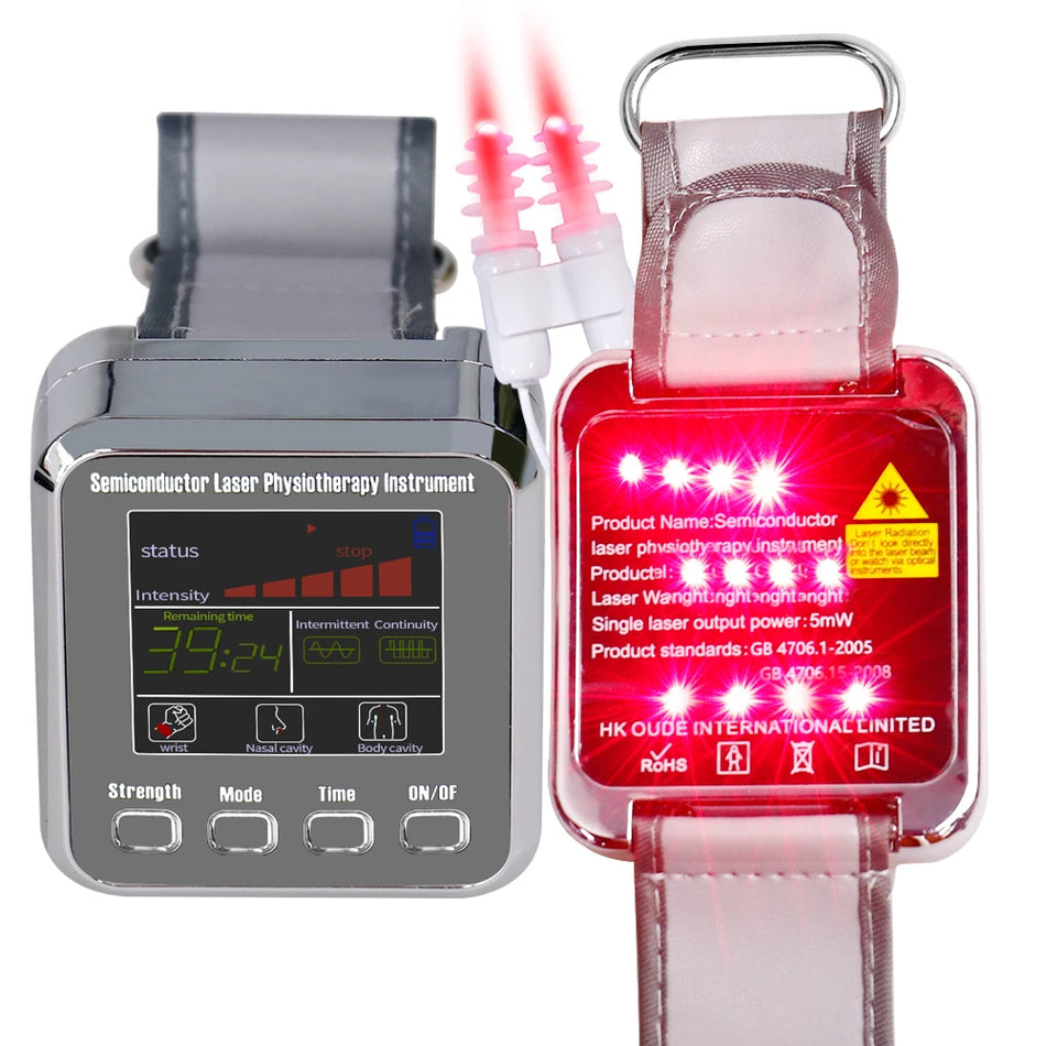 Ρολόι Θεραπείας Λέιζερ 650nm για Ικανότητα Ρινικών Ιστών, Μη Επεμβατική Συσκευή LLLT