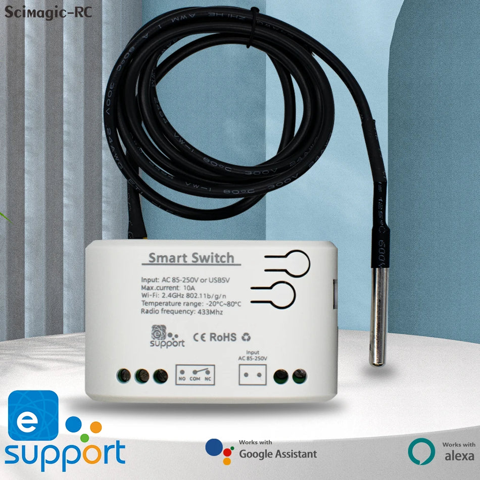 Ewelink WiFi Smart Temperature Switch with Energy Monitoring