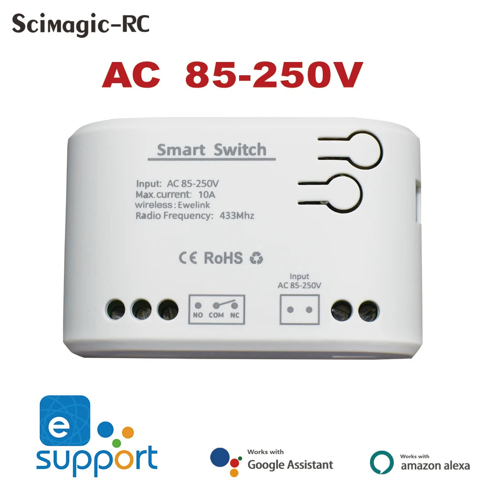 Smart WiFi Garage Door Opener Controller with Voice Control Ewelink APP 85-250V