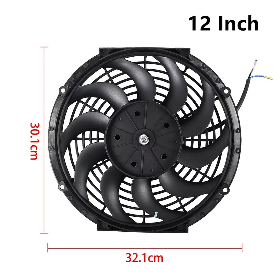 Universalus automobilių oro kondicionavimo ventiliatoriaus peilis 12V 80W 2100RPM ABS plastikas