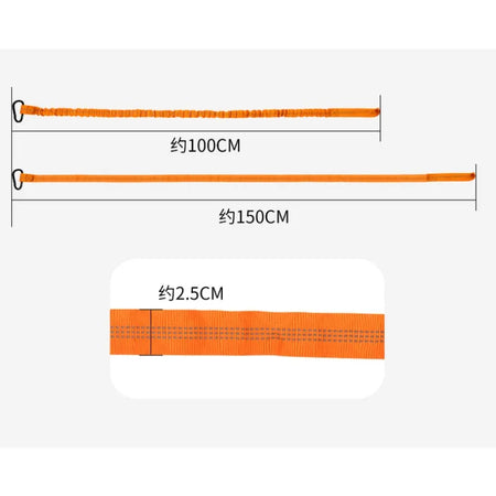 1pc 100cm Kayak Paddle Anti Drop Elastic Rope Reflect Light Fixed Slurry Inflatable Boat Fishing Buckle Surfboard Traction Parts