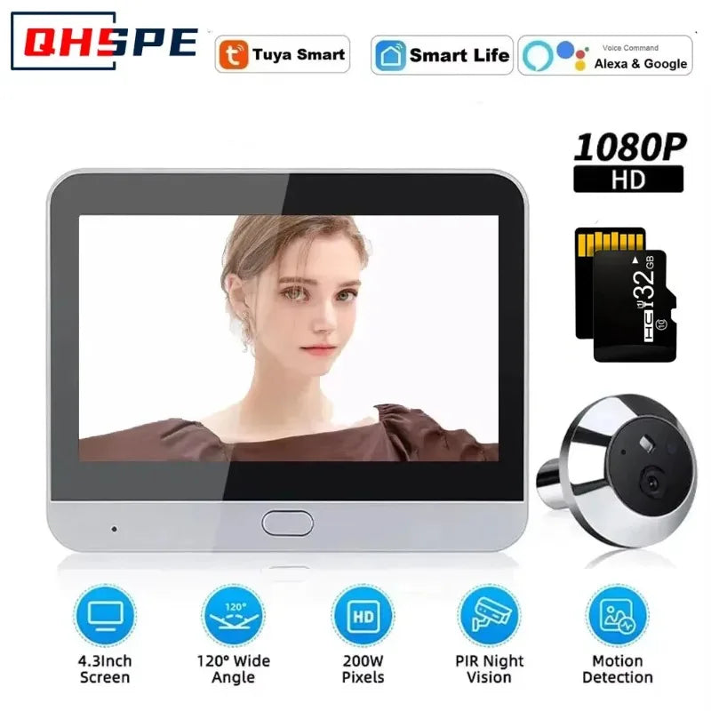 Icam365 Peephole Camera &ndash; Night Vision And 4.3In Screen