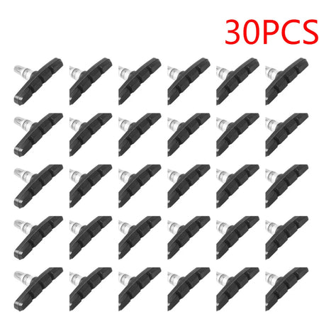 1-30Pairs MTB Road Brake Pads Silent - Durable Rubber Blocks 30PCS