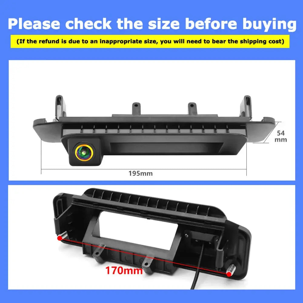 Dynamic Trajectory Reversing Camera for Mercedes Benz C Class W205 CLA W117 Car Trunk Handle Rear View Reversing 180 Degree by InterCyprus Trading Ltd