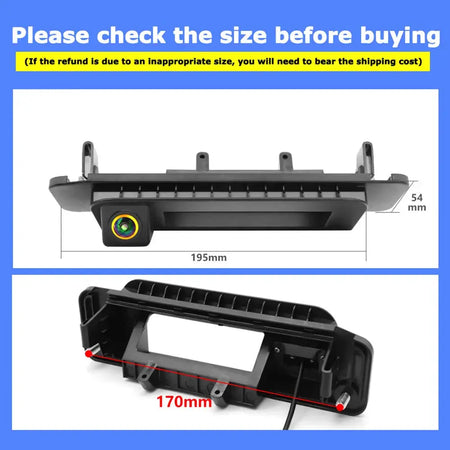 Dynamic Trajectory Reversing Camera for Mercedes Benz C Class W205 CLA W117 Car Trunk Handle Rear View Reversing 180 Degree by InterCyprus Trading Ltd
