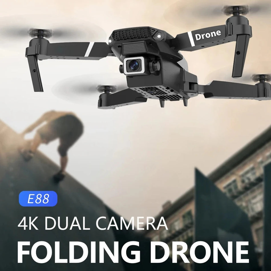 Professional Drone E88 &ndash; 4K Wide-Angle HD FPV Camera