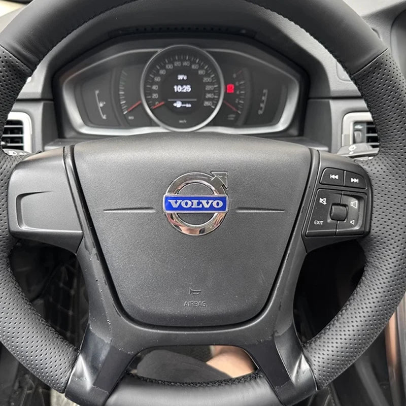 Stylish 3D Metal Steering Wheel Badge Emblem for Volvo Models XC90 S60 V40 XC60 S80 S40 V70 V50 S90 - Car Interior Decoration Sticker Decal