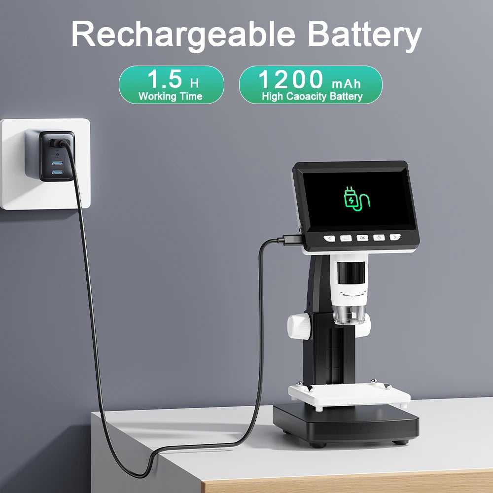 1000X 4.3 Inch LCD Digital Microscope 1080P &ndash; HD 1080P