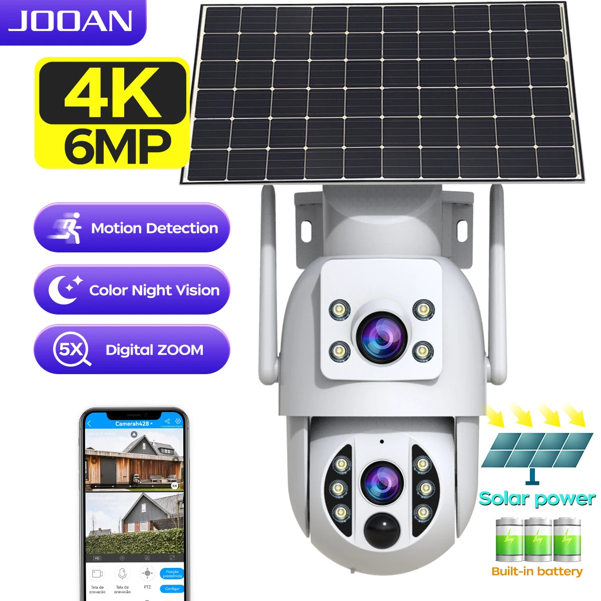 JOOAN 4K Solar Security Camera 4K NO SD / CHINA