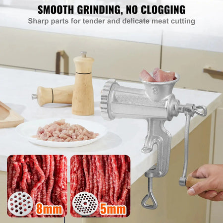 Manual Cast Iron Meat Grinder Table Clamp Mincer