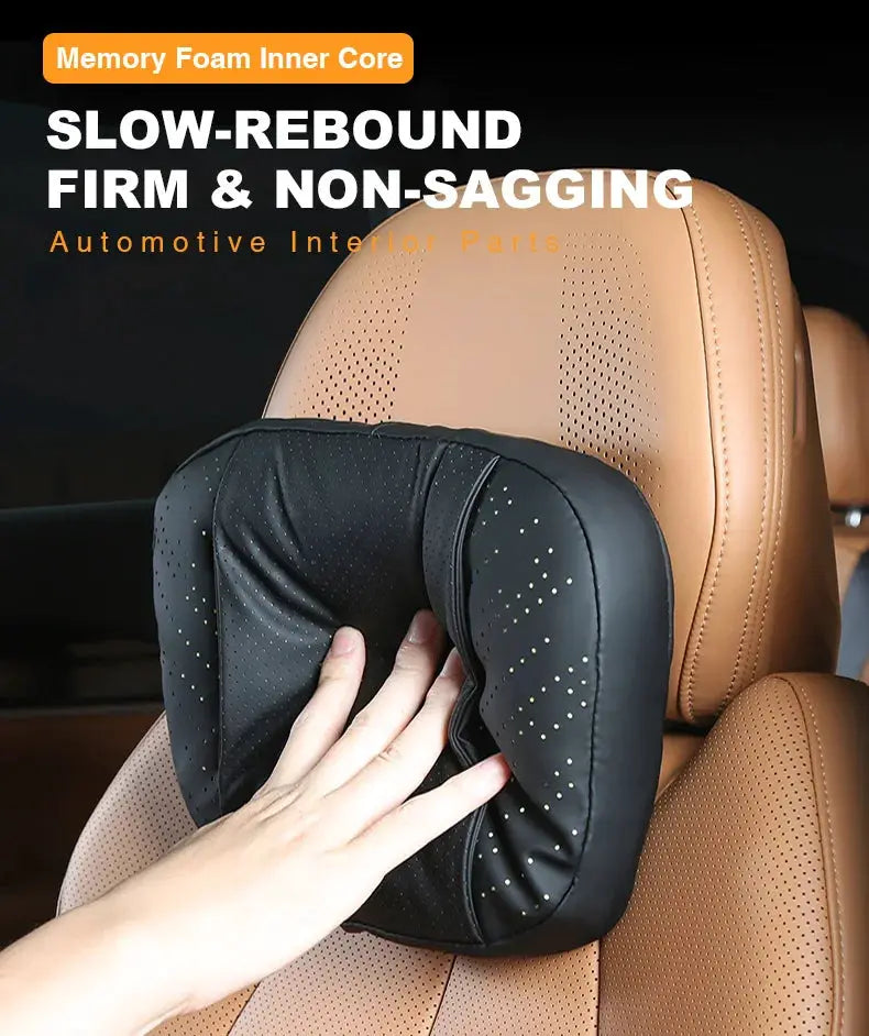 Vtear Universal Car Neck Pillow Lumbar Support Headrest Cushion Memory Foam Luminous Breathable Perforated Interior Accessories by InterCyprus Trading Ltd