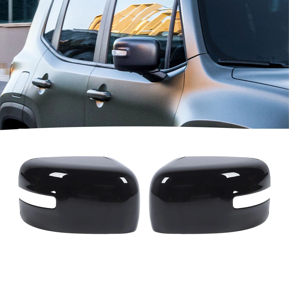 Side Mirror Cover ABS With Turn Signal For Jeep Renegade 2015-2019